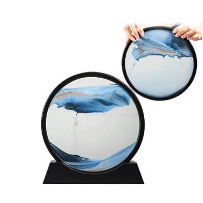 Clepsidra decorativa cu nisip miscator 25 cm ALBASTRU