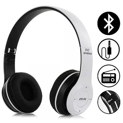 CASTI AUDIO FARA FIR OVER-EAR P47 CU BLUETOOTH SI RADIO CASTI AUDIO FARA FIR OVER-EAR P47 CU BLUETOOTH SI RADIO