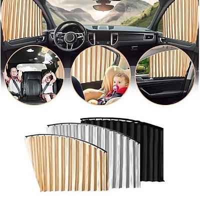 Set 4 parasolare retractabile auto geamuri laterale fata-spate BEJ Set 4 parasolare retractabile auto geamuri laterale fata-spate BEJ