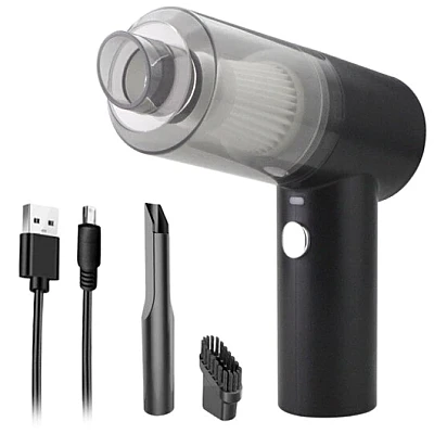 Aspirator auto Fara fir 2in1 120 W Cu Lumina LED Negru Aspirator auto Fara fir 2in1 120 W Cu Lumina LED Negru