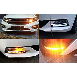 Lumini de Zi Led Auto cu Semnalizare Dinamica pentru Grila Lumini de Zi Led Auto cu Semnalizare Dinamica pentru Grila