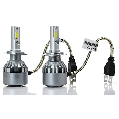 Set 2 LED-uri Auto C6- H7 putere 36W 3800 Lumeni temperatura 6500K Set 2 LED-uri Auto C6- H7 putere 36W 3800 Lumeni temperatura 6500K