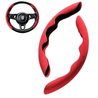 Set 2 prinderi ergonomice pentru Volan Antiderapante culoare Rosu Set 2 prinderi ergonomice pentru Volan Antiderapante culoare Rosu