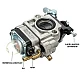 Carburator motocoasa cu gaura mare Carburator motocoasa cu gaura mare