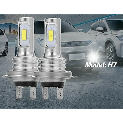 Set 2 Becuri auto H7 12 LED SMD putere 1600W Set 2 Becuri auto H7 12 LED SMD putere 1600W