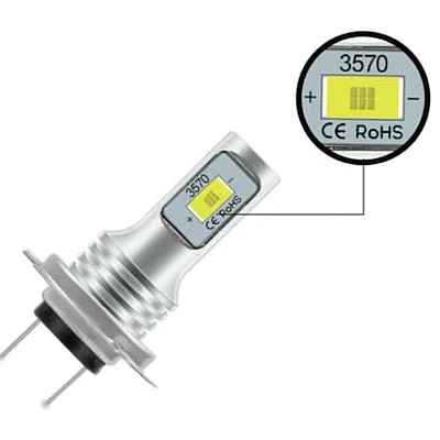 Set 2 Becuri auto H7 12 LED SMD putere 1600W Set 2 Becuri auto H7 12 LED SMD putere 1600W