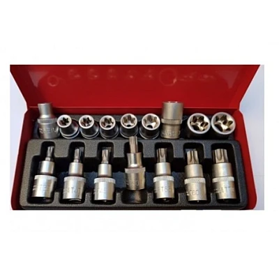 Trusa MLG-2029 16 piese chei tubulare capete biti torx Trusa MLG-2029 16 piese chei tubulare capete biti torx