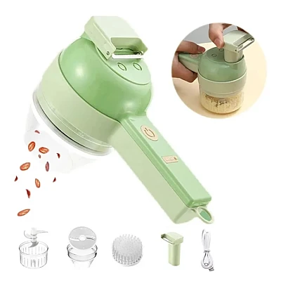 Tocator Electric 4 in 1 pentru Alimente Verde Tocator Electric 4 in 1 pentru Alimente Verde