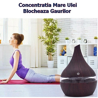 Umidificator aromaterapie 300ml maro Umidificator aromaterapie 300ml maro