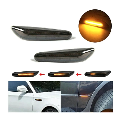 Set 2 x Semnalizare Dinamica Secventiala aripa LED BMW Set 2 x Semnalizare Dinamica Secventiala aripa LED BMW