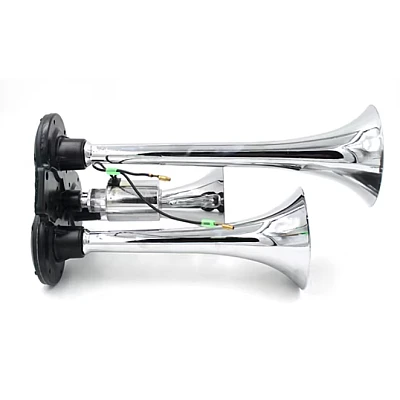 Claxon Auto Puternic 12V / 24V cu 3 Goarne Electrovalva Inclusa Claxon Auto Puternic 12V / 24V cu 3 Goarne Electrovalva Inclusa