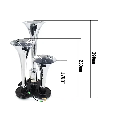 Claxon Auto Puternic 12V / 24V cu 3 Goarne Electrovalva Inclusa Claxon Auto Puternic 12V / 24V cu 3 Goarne Electrovalva Inclusa
