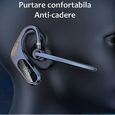 Casca Bluetooth 5.0 Wireless KJ12 Rezistenta la Apa Casca Bluetooth 5.0 Wireless KJ12 Rezistenta la Apa