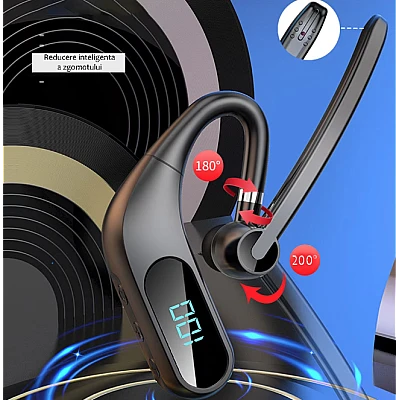 Casca Bluetooth 5.0 Wireless KJ12 Rezistenta la Apa Casca Bluetooth 5.0 Wireless KJ12 Rezistenta la Apa