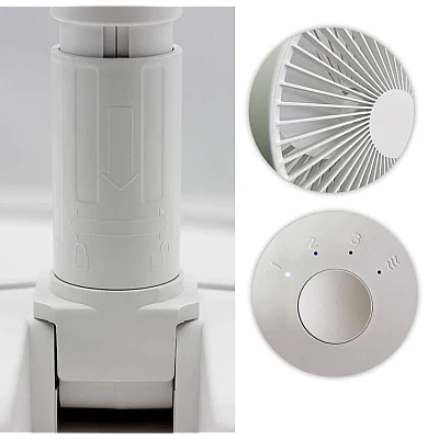 Ventilator de masa fara fir pliabil foarte silentios