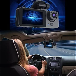 Camera tripla auto DVR 2 Full HD inregistrare automata Camera tripla auto DVR 2 Full HD inregistrare automata
