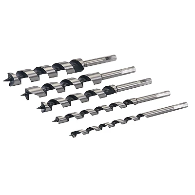 Set 5 piese burghii tip melc 3/8 5/8 3/4 7/8 1