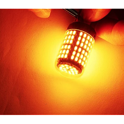 Set 2 Becuri LED semnalizare ORANGE soclu Pw 180 grade LED 1156 led 144 SMD PW21 Set 2 Becuri LED semnalizare ORANGE soclu Pw 180 grade LED 1156 led 144 SMD PW21