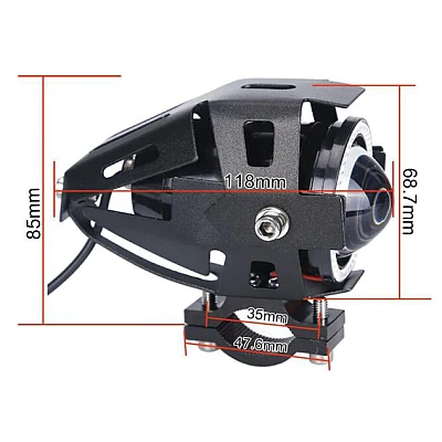 Proiector 12V Moto cu LED 10 W tip U9 Prindere pe Ghidon Proiector 12V Moto cu LED 10 W tip U9 Prindere pe Ghidon