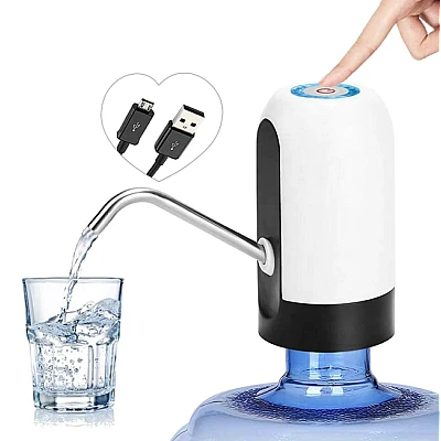 Pompa electrica LED pentru bidoane cu USB Pompa electrica LED pentru bidoane cu USB