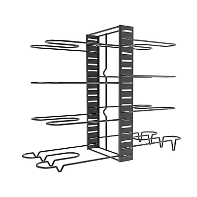 Suport organizator pentru oale si tigai cu 8 rafturi Suport organizator pentru oale si tigai cu 8 rafturi