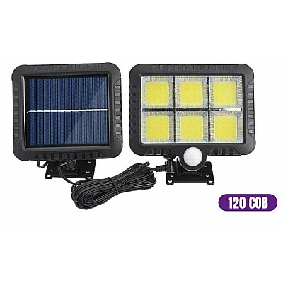 Proiector solar 10W 6 casete COB SL-F120 Senzor de lumina si miscare Proiector solar 10W 6 casete COB SL-F120 Senzor de lumina si miscare