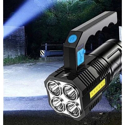Lanterna de mana F-907 cu 4 LED si COB lateral Lanterna de mana F-907 cu 4 LED si COB lateral