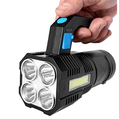 Lanterna de mana F-907 cu 4 LED si COB lateral Lanterna de mana F-907 cu 4 LED si COB lateral