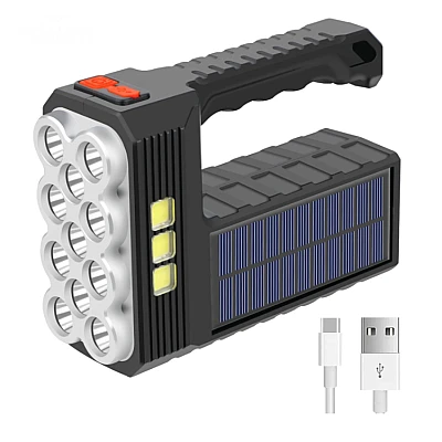 Lanterna LED cu incarcare solara si USB 3 moduri 11 leduri ST-11 Lanterna LED cu incarcare solara si USB 3 moduri 11 leduri ST-11