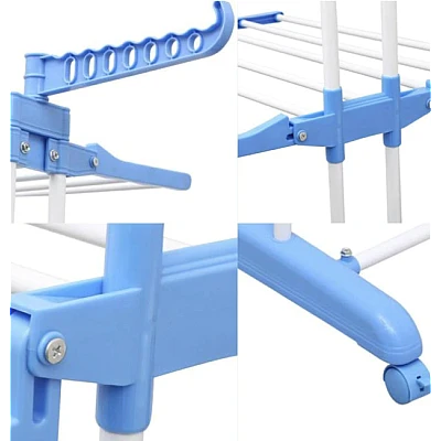UB Uscator Vertical pentru Rufe Haine Mobil si Pliabil pentru Spatii Mici 173X78X50 cm
