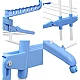 UB Uscator Vertical pentru Rufe Haine Mobil si Pliabil pentru Spatii Mici 173X78X50 cm