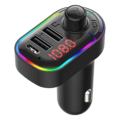 Modulator FM C12 Bluetooth Rgb 3.1A+Type C Modulator FM C12 Bluetooth Rgb 3.1A+Type C