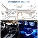 Kit iluminare auto cu 5 benzi fibra optica RGB cu aplicatie bluetooth Kit iluminare auto cu 5 benzi fibra optica RGB cu aplicatie bluetooth