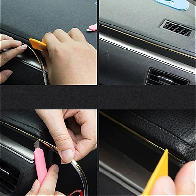 Kit iluminare auto cu 5 benzi fibra optica RGB cu aplicatie bluetooth Kit iluminare auto cu 5 benzi fibra optica RGB cu aplicatie bluetooth