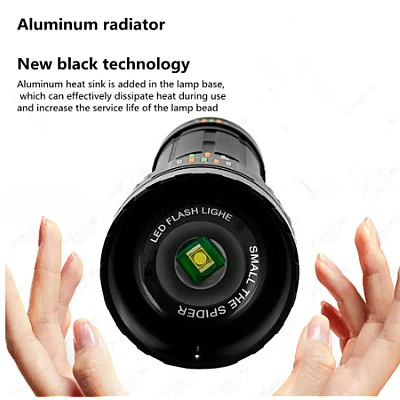 Lanterna G601 super-luminoasa tip laser Led 90W 5000 lumeni cu USB si USB type C Lanterna G601 super-luminoasa tip laser Led 90W 5000 lumeni cu USB si USB type C