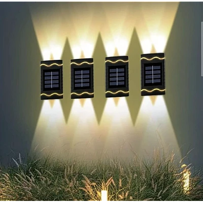 Set 4 lampi solare decorative de perete 4Led