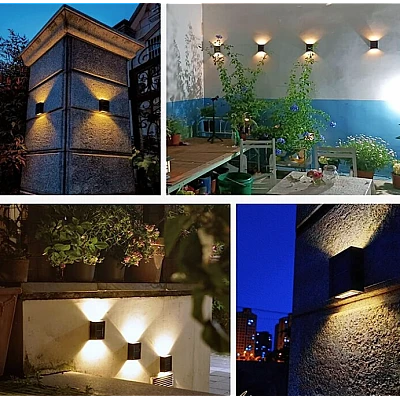 Set 4 lampi solare decorative de perete 4Led