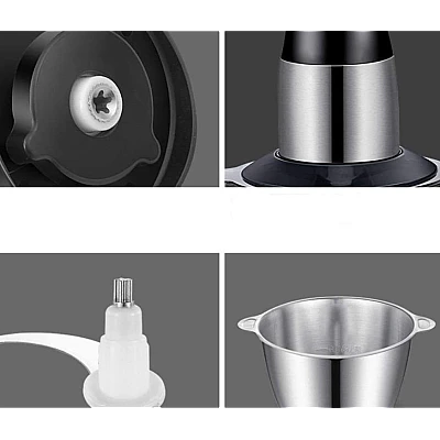 UB Mini robot tocator de bucatarie capacitate 2L putere 850 W cu 2 viteze material INOX UB Mini robot tocator de bucatarie capacitate 2L putere 850 W cu 2 viteze material INOX