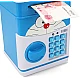 Pusculita pentru Copii Interactiva Alb/Albastru cu Cod Pin si Seif Functie ATM Pusculita pentru Copii Interactiva Alb/Albastru cu Cod Pin si Seif Functie ATM