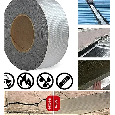 Banda acoperis 150mm x 5M butilica adeziva hidroizolanta bituminoasa durabila Rezistenta la Apa