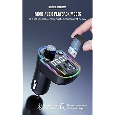 Modulator FM Bluetooth 5.0 Incarcare rapida MP3 Player Tip C PD 20W USB QC 3.0 ZTB-A8 Modulator FM Bluetooth 5.0 Incarcare rapida MP3 Player Tip C PD 20W USB QC 3.0 ZTB-A8