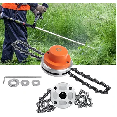 Cap tambur Portocaliu cu lant pentru motocoasa universal Cap tambur Portocaliu cu lant pentru motocoasa universal