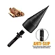 Con de spart lemn pentru masina de carotat cu 3 adaptoare 50mm din otel Negru AN Con de spart lemn pentru masina de carotat cu 3 adaptoare 50mm din otel Negru AN