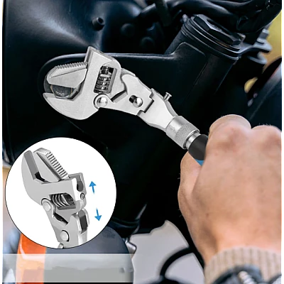 Cheie Universala Ajustabila Articulata si Telescopica cu cap rabatabil 180 grade cu clichet Cheie Universala Ajustabila Articulata si Telescopica cu cap rabatabil 180 grade cu clichet