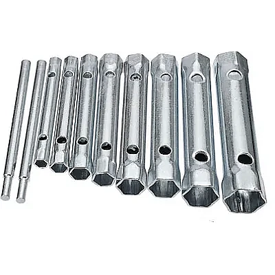 Set 10 Chei Tubulare Duble cu Tija 6-22 mm Set 10 Chei Tubulare Duble cu Tija 6-22 mm