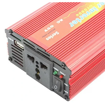Invertor auto 12v-220v 1000w Portocaliu Invertor auto 12v-220v 1000w Portocaliu
