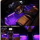 Set 4 benzi 9 LED cu lumina ambientale pentru auto si telecomanda RGB Set 4 benzi 9 LED cu lumina ambientale pentru auto si telecomanda RGB