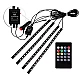 Set 4 benzi 18 LED cu lumina ambientale pentru auto si telecomanda RGB Set 4 benzi 18 LED cu lumina ambientale pentru auto si telecomanda RGB