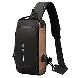 Geanta de umar barbati Crossbody cu buzunar antifurt impermeabila