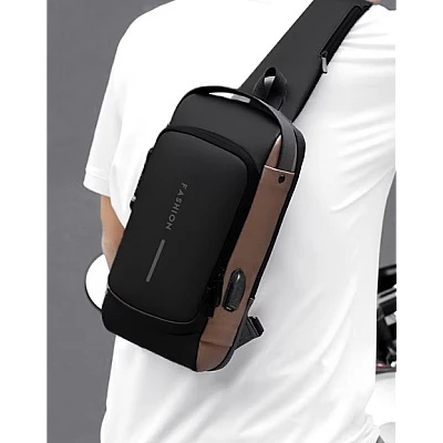 Geanta de umar barbati Crossbody cu buzunar antifurt impermeabila Geanta de umar barbati Crossbody cu buzunar antifurt impermeabila